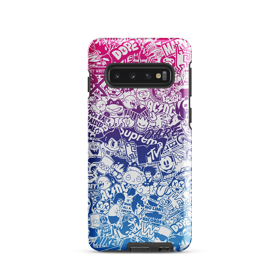 Thumbnail: Pop Culture Logo Collage (Gradient/White) - Tough Samsung® Case