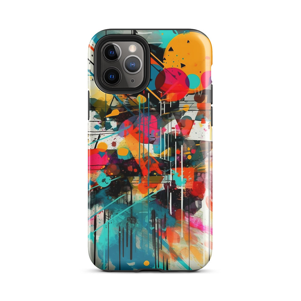 Thumbnail: Abstract Expressionist Geometry - Tough iPhone® Case