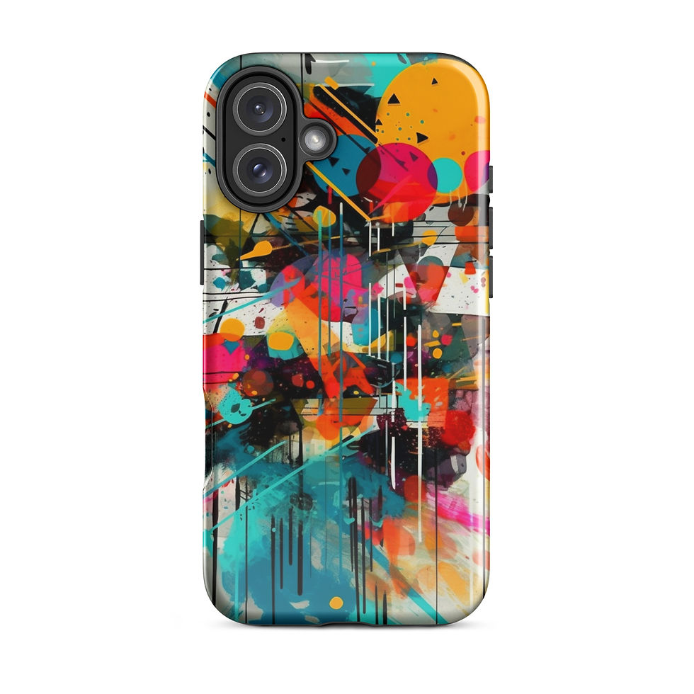 Thumbnail: Abstract Expressionist Geometry - Tough iPhone® Case