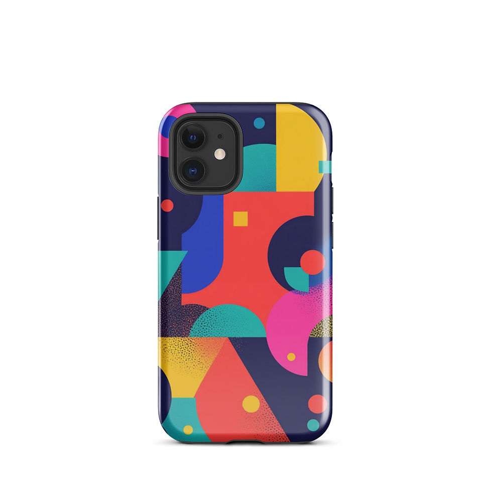Thumbnail: Retro Geometric Abstraction No.2 - Tough iPhone® Case