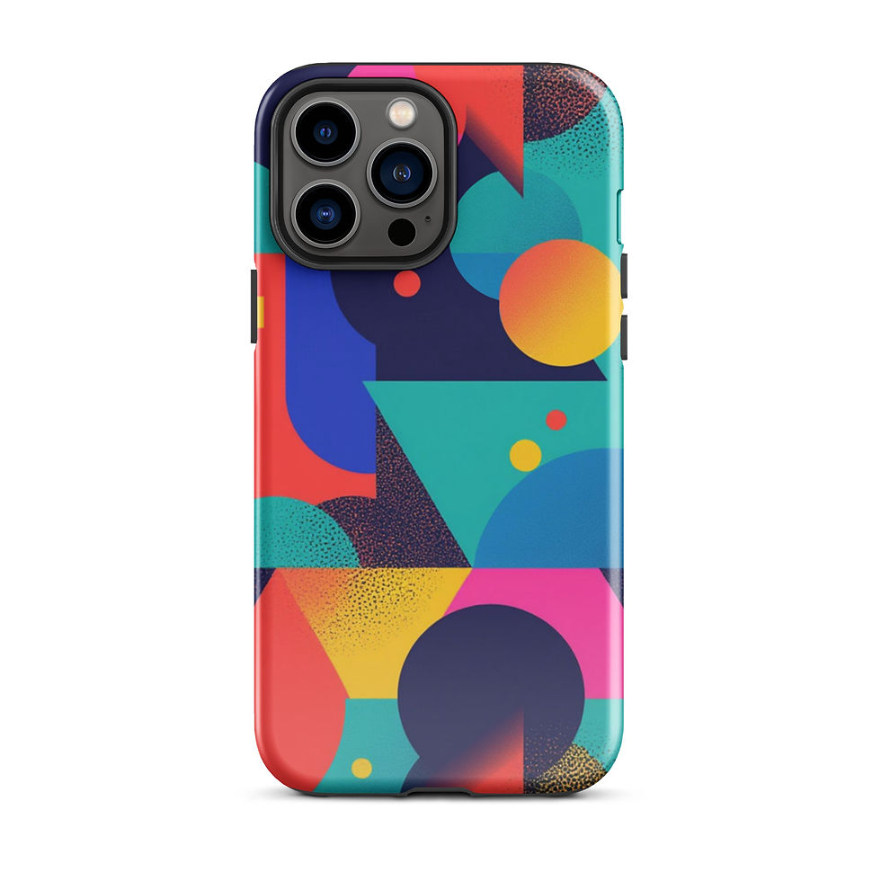 Thumbnail: Retro Geometric Abstraction No.1 - Tough iPhone® Case