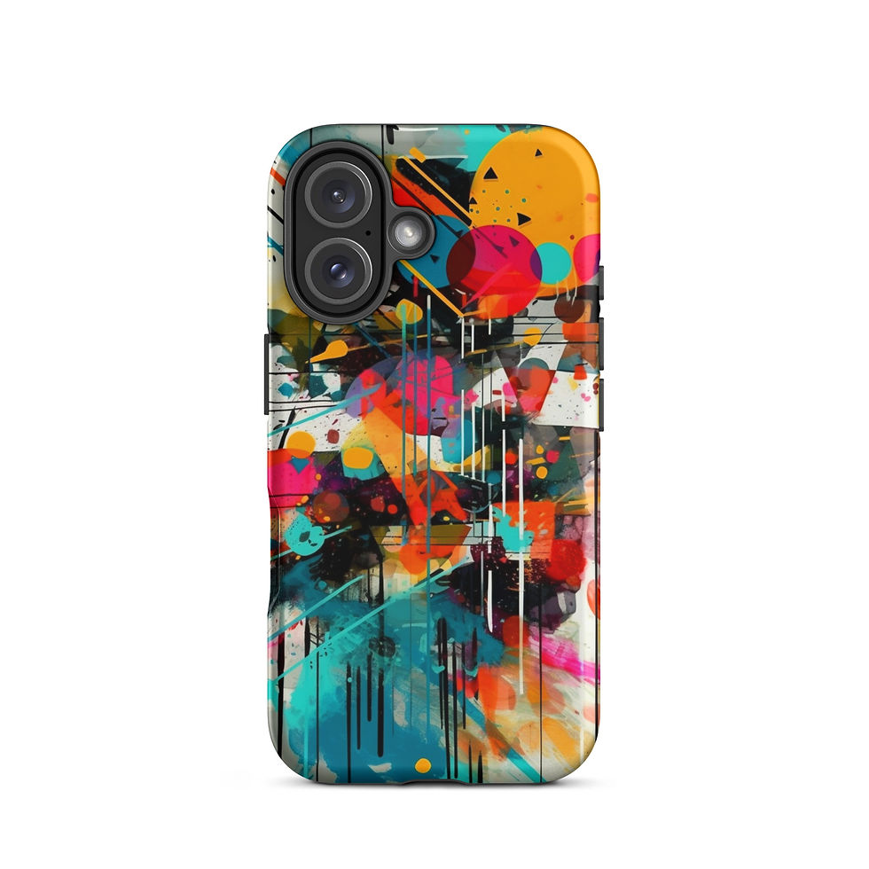 Thumbnail: Abstract Expressionist Geometry - Tough iPhone® Case