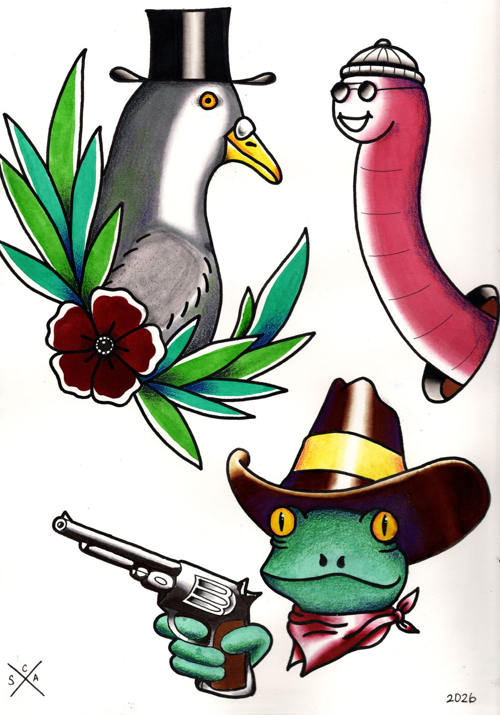 Animals in hats