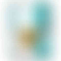 Abstract close-up portrait of a woman's face in vivid orange and purple hues.