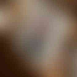 Abstract geometric art print with layered mountains, circles, and sun in earthy and rose tones.