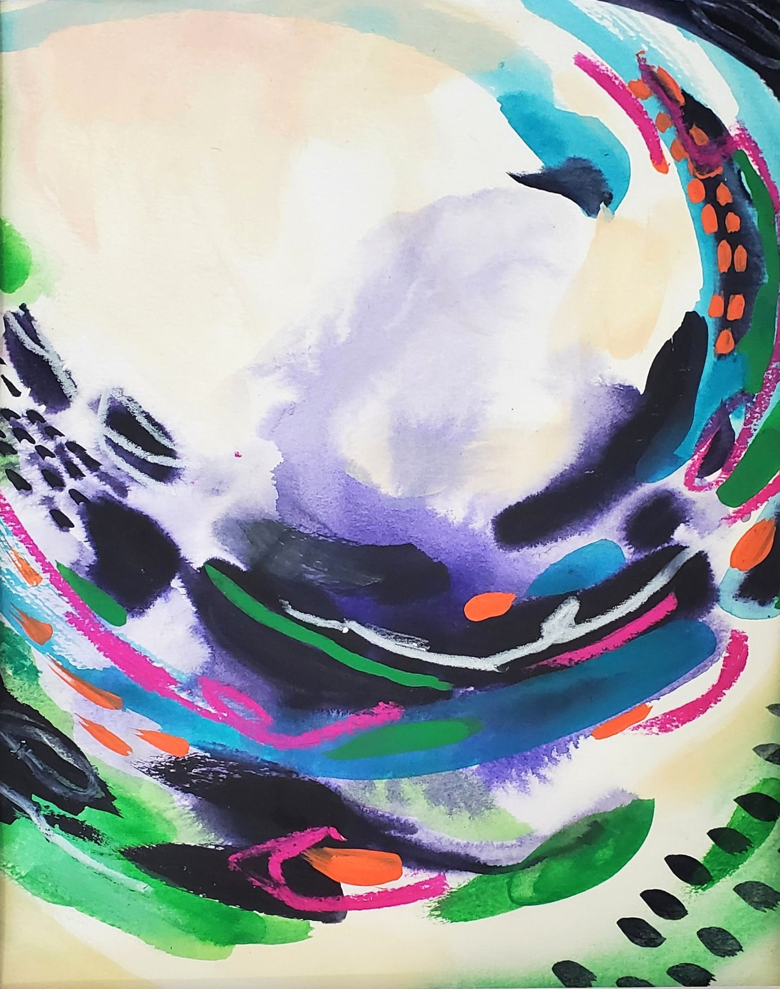 Indigo, Lime & Hot Pink