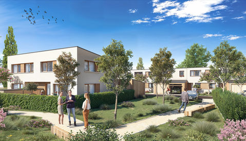 Illustration 3D d’un lotissement – visualisation pour programme immobilier