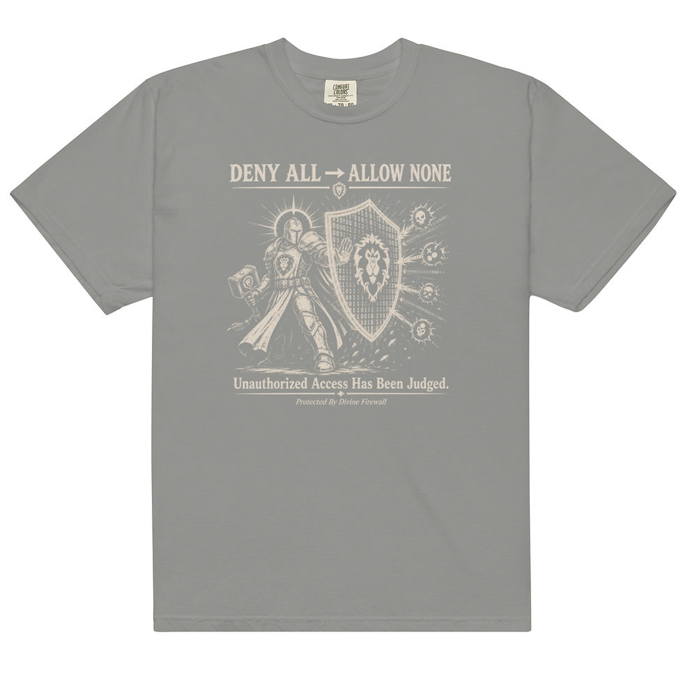 Thumbnail: Divine Firewall Paladin - Unisex garment-dyed heavyweight t-shirt