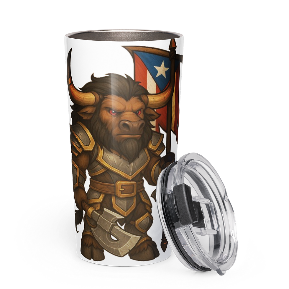 Thumbnail: Tauren Boriqua - Tapered stainless steel tumbler
