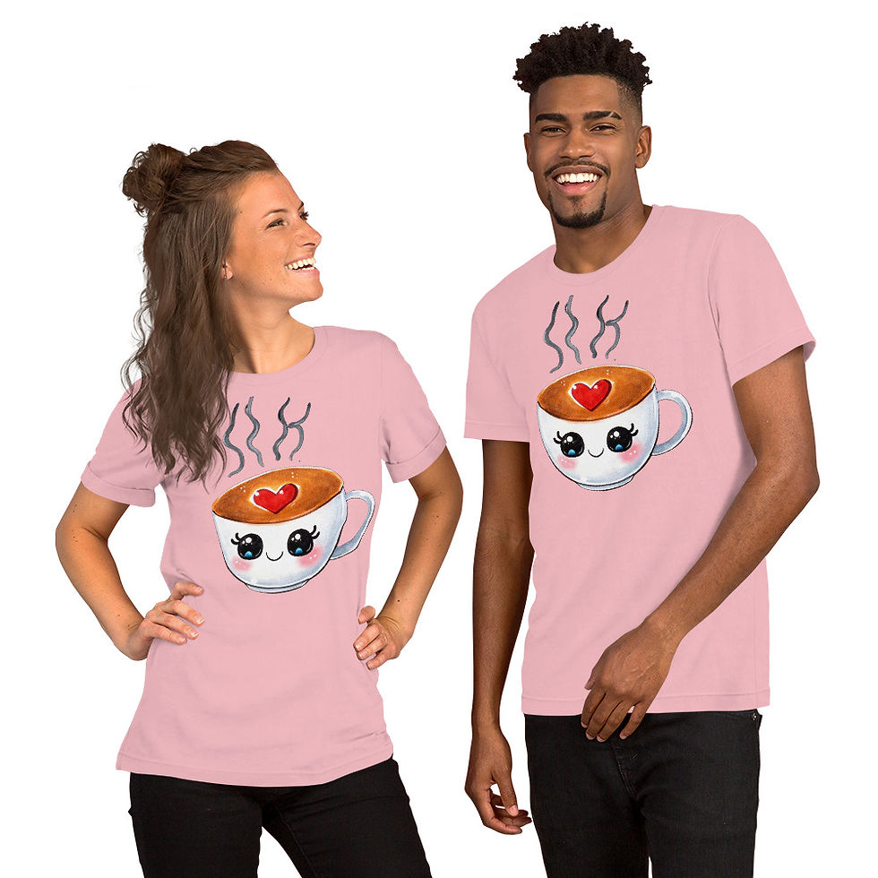Thumbnail: Unisex Chibi Coffee Break  t-shirt