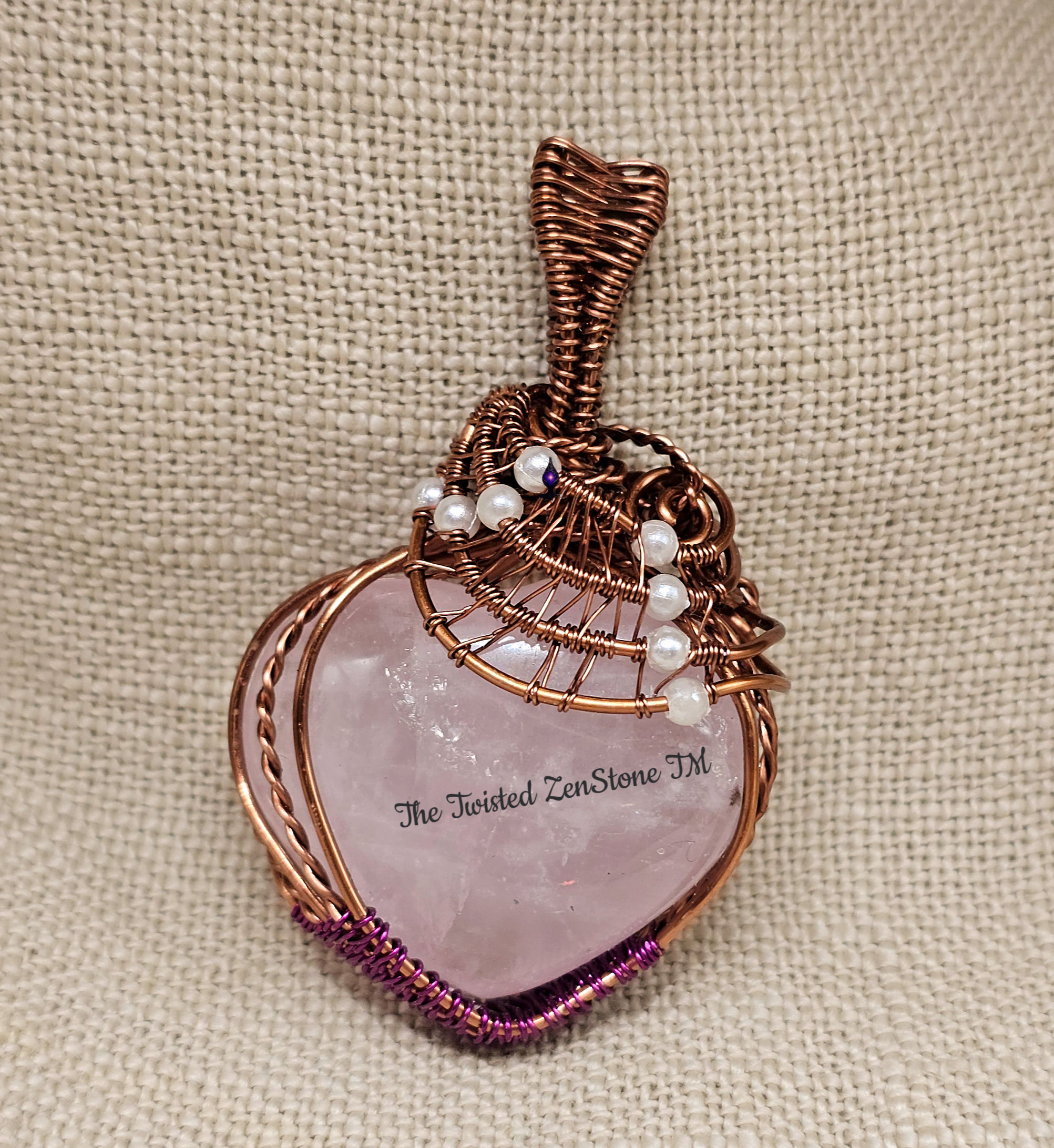 Rose Quartz Reversible Pendant