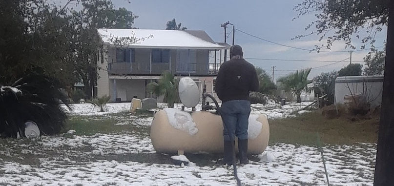 Aboveground propane tank installation