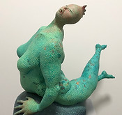 sculpture, ceramic, figurative, sunfish
