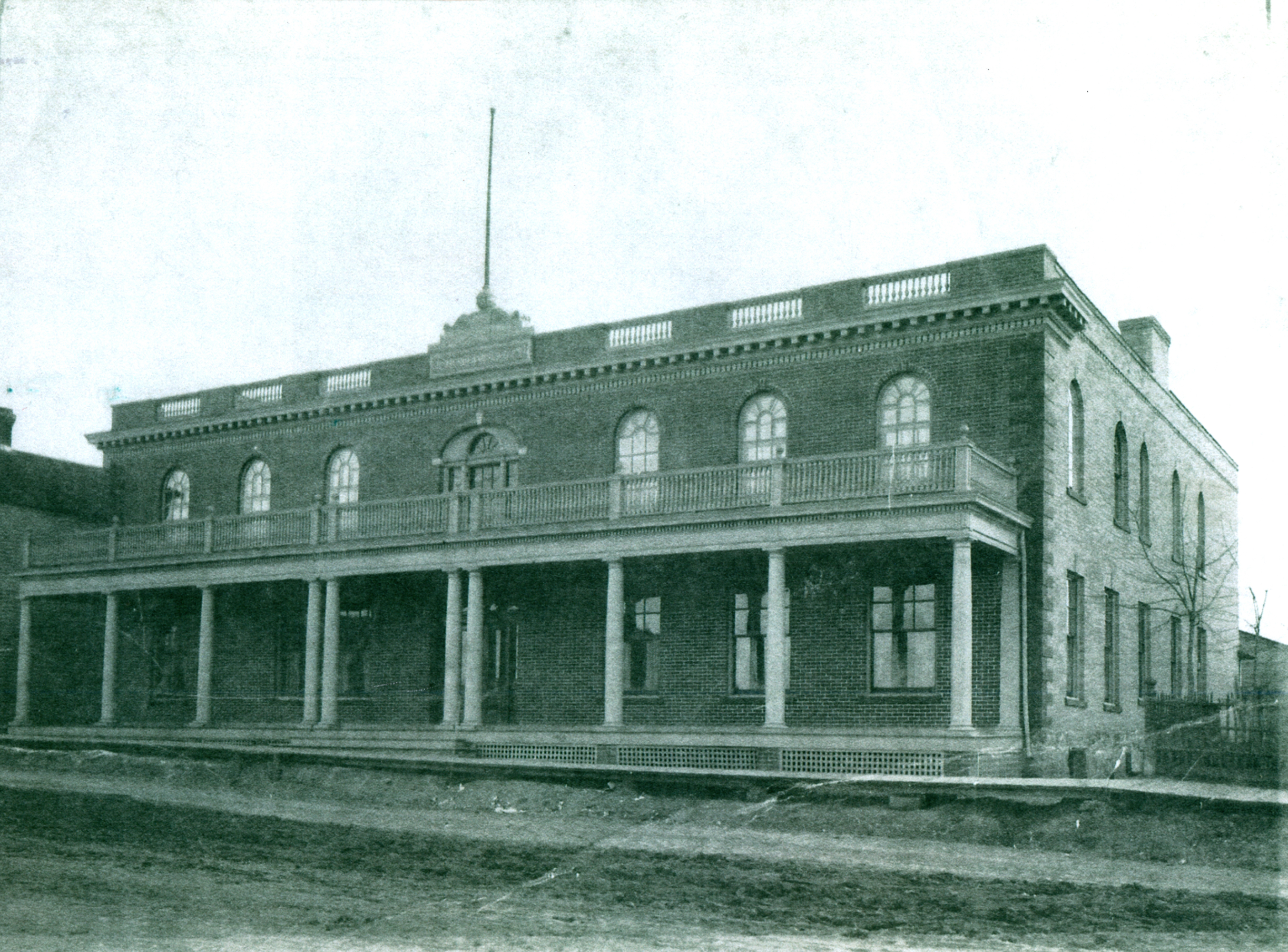 The restored 1898 Hotel Broz building in New Prague, Minnesota
