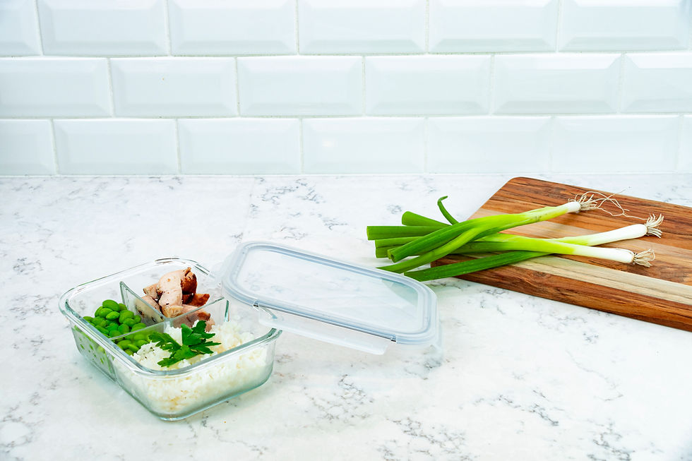 Thumbnail: KOLORAE 33oz Glass Food Storage Rectangle - 3 Compartment