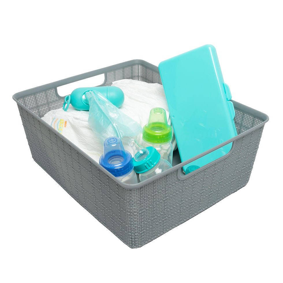 Thumbnail: KOLORAE Woven Bin 5.25" x 11.5" x 13.9"