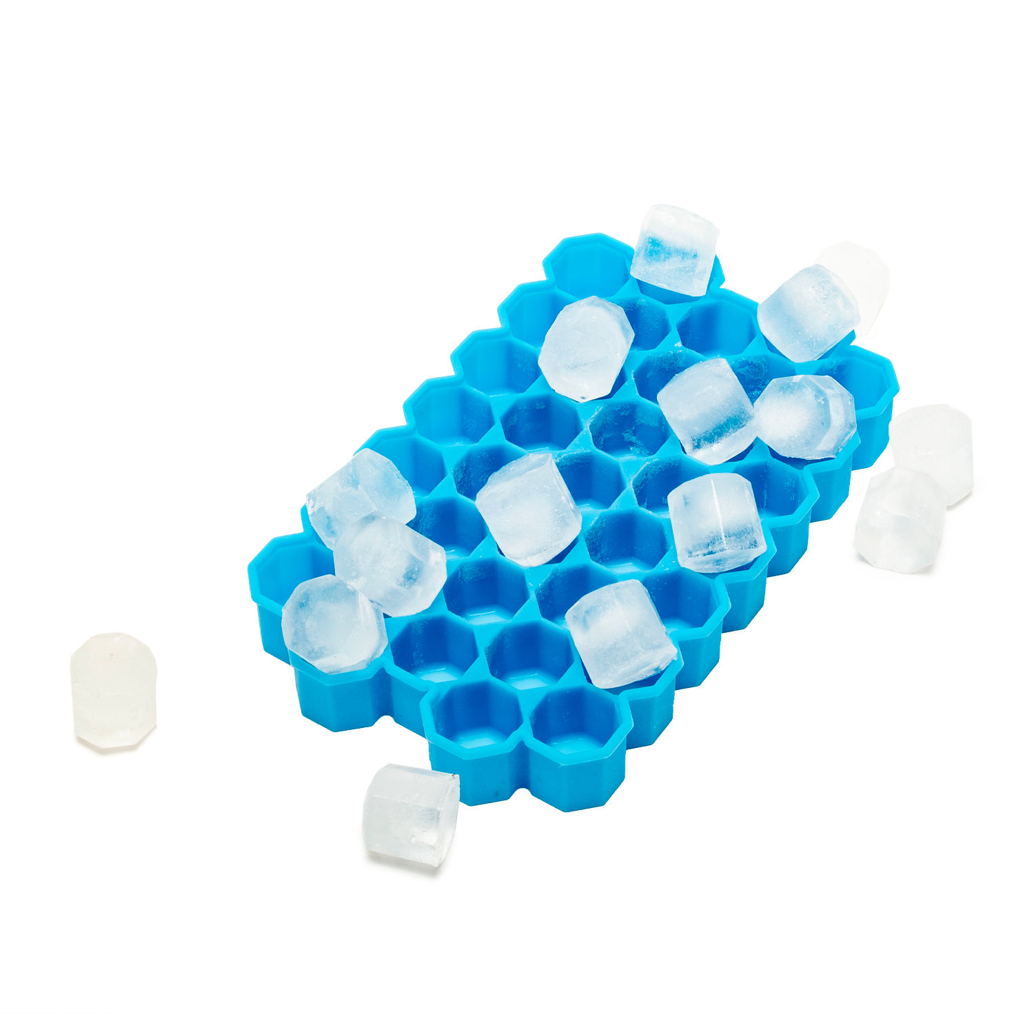 KOLORAE Silicone Ice Tray Octagonal 37 Cubes - Assorted