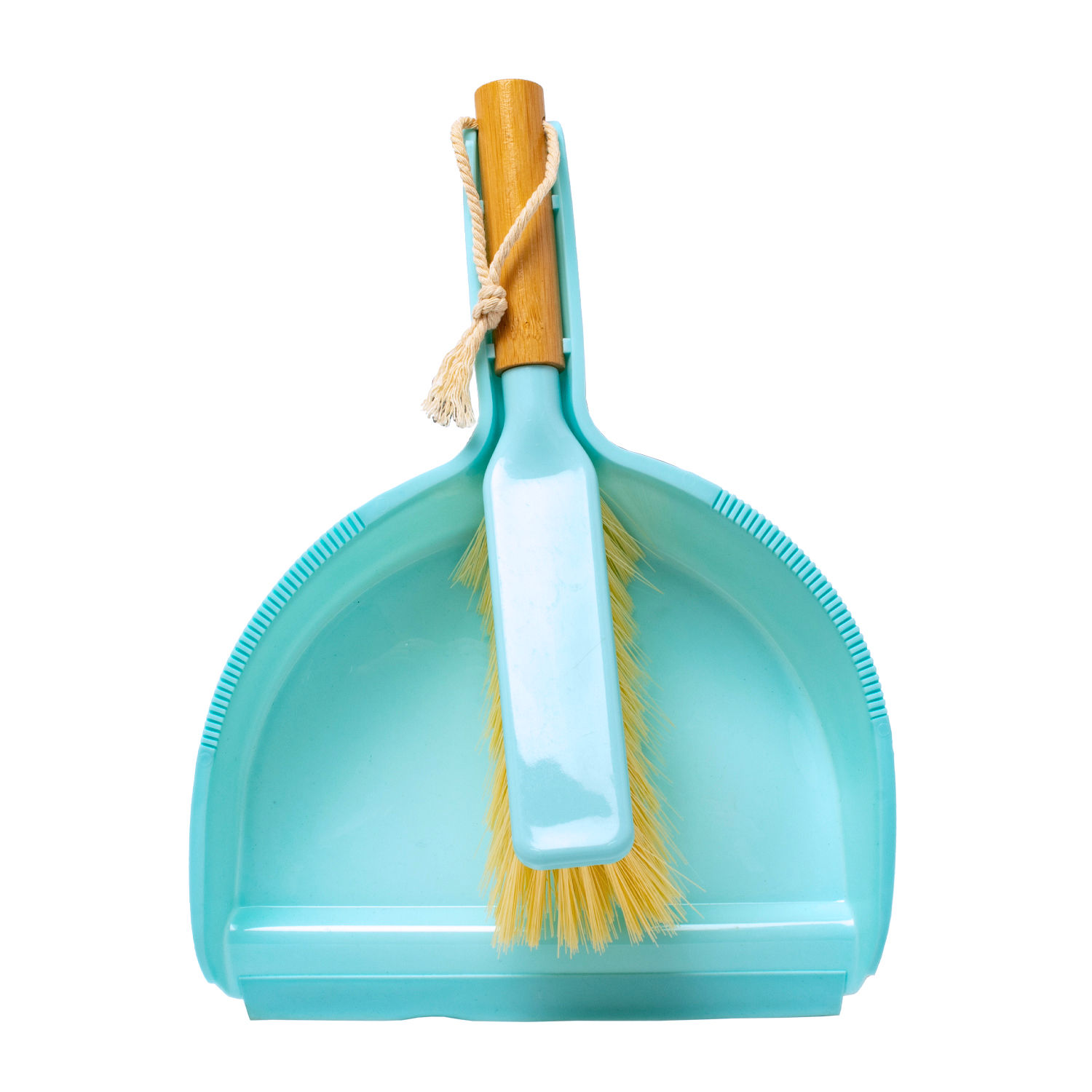 KOLORAE Bamboo Dustpan & Brush Set Pastel Turquoise