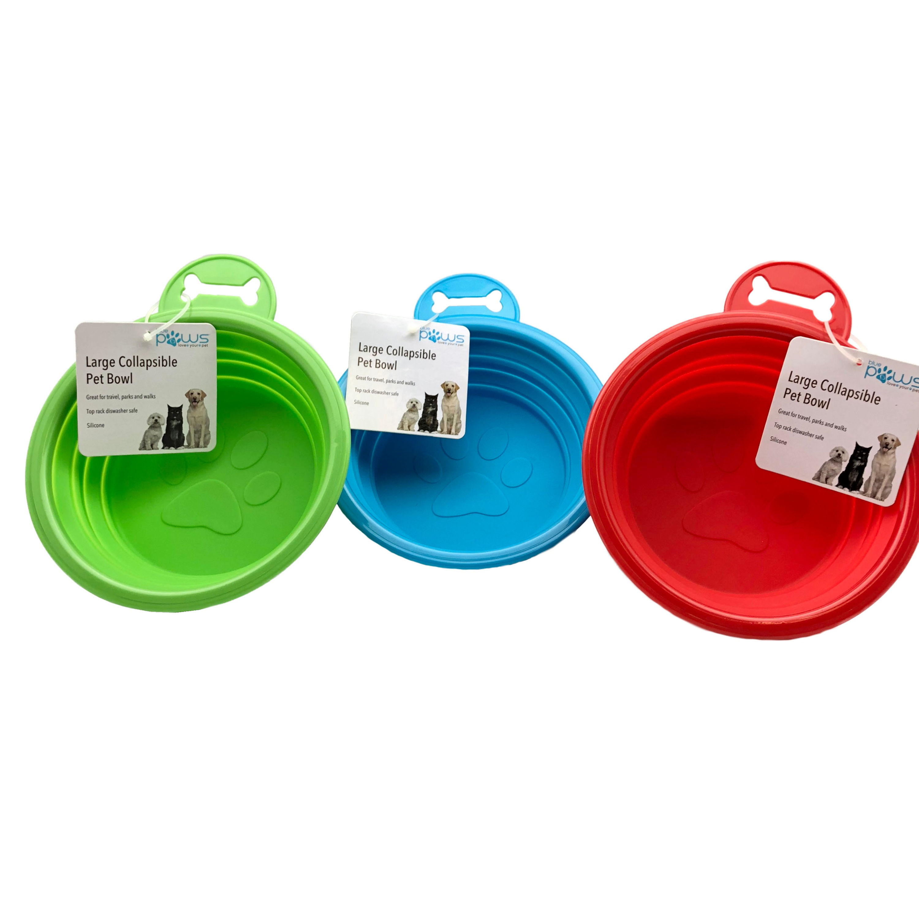 Blue Paws Large Collapsible Pet Bowl