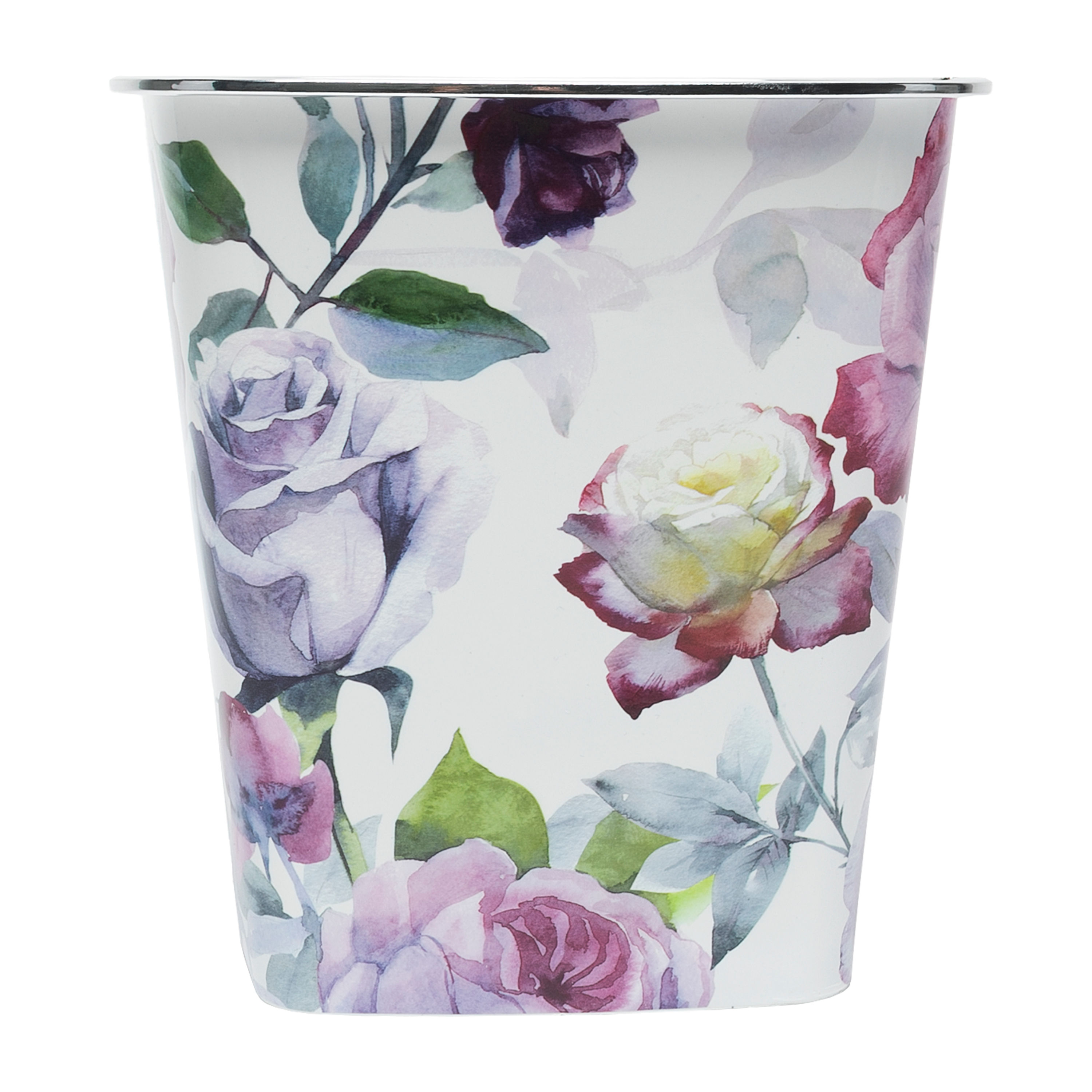 KOLORAE Waste Can Purple Floral