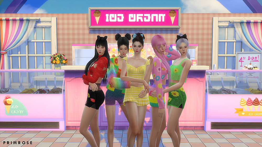 Blackpink Ft Selena Gomez Edition Ice Cream Outfit Cc List Ë¸”ëž™í•‘í¬