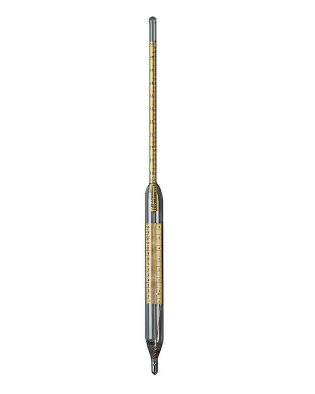 50 to 70 API Gravity Hydrometer with integrated Thermometer
