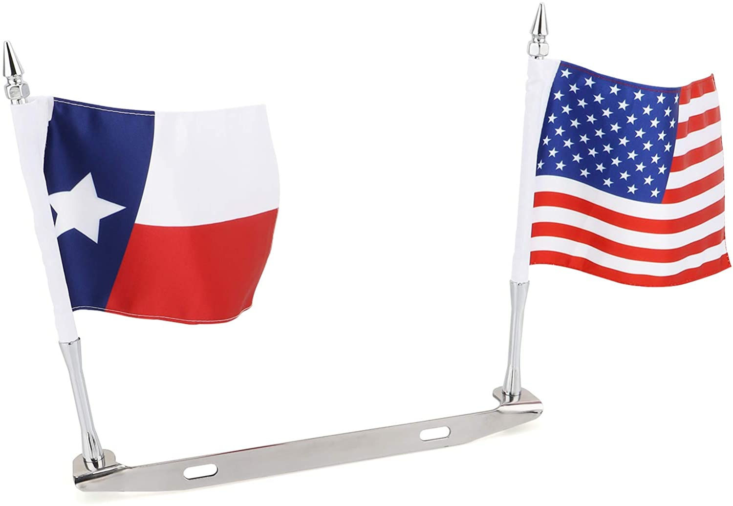 USA and Texas flags (license plate mount)
