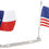 Thumbnail: USA and Texas flags (license plate mount)