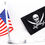 Thumbnail: USA and Pirate flag (license plate mount)