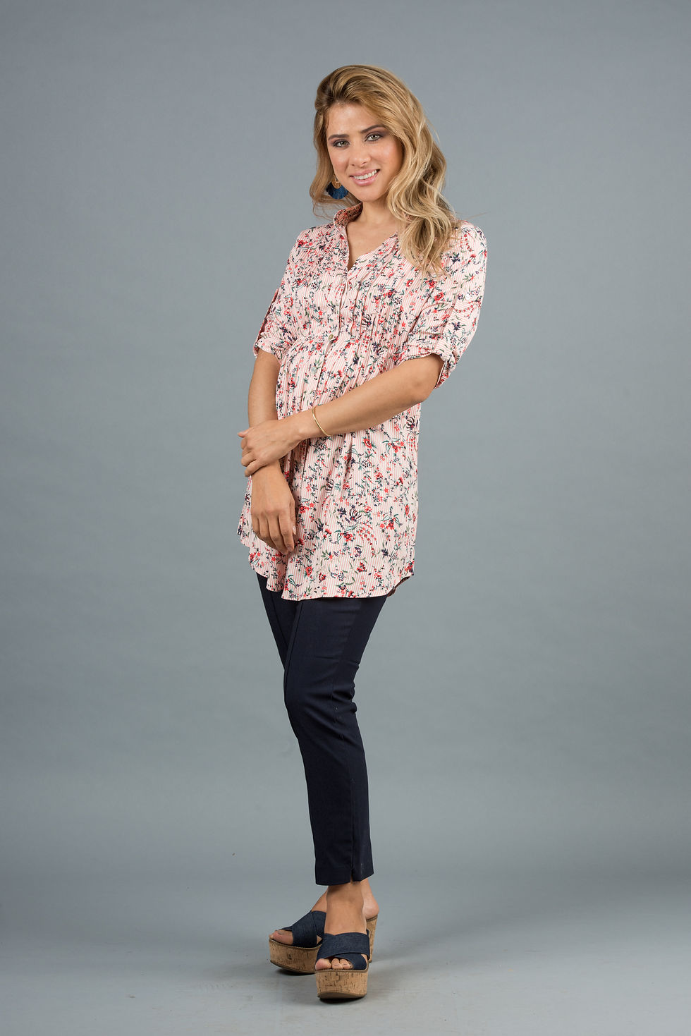 Miniatura: Blusa Bastas Neru Rosa Rayas