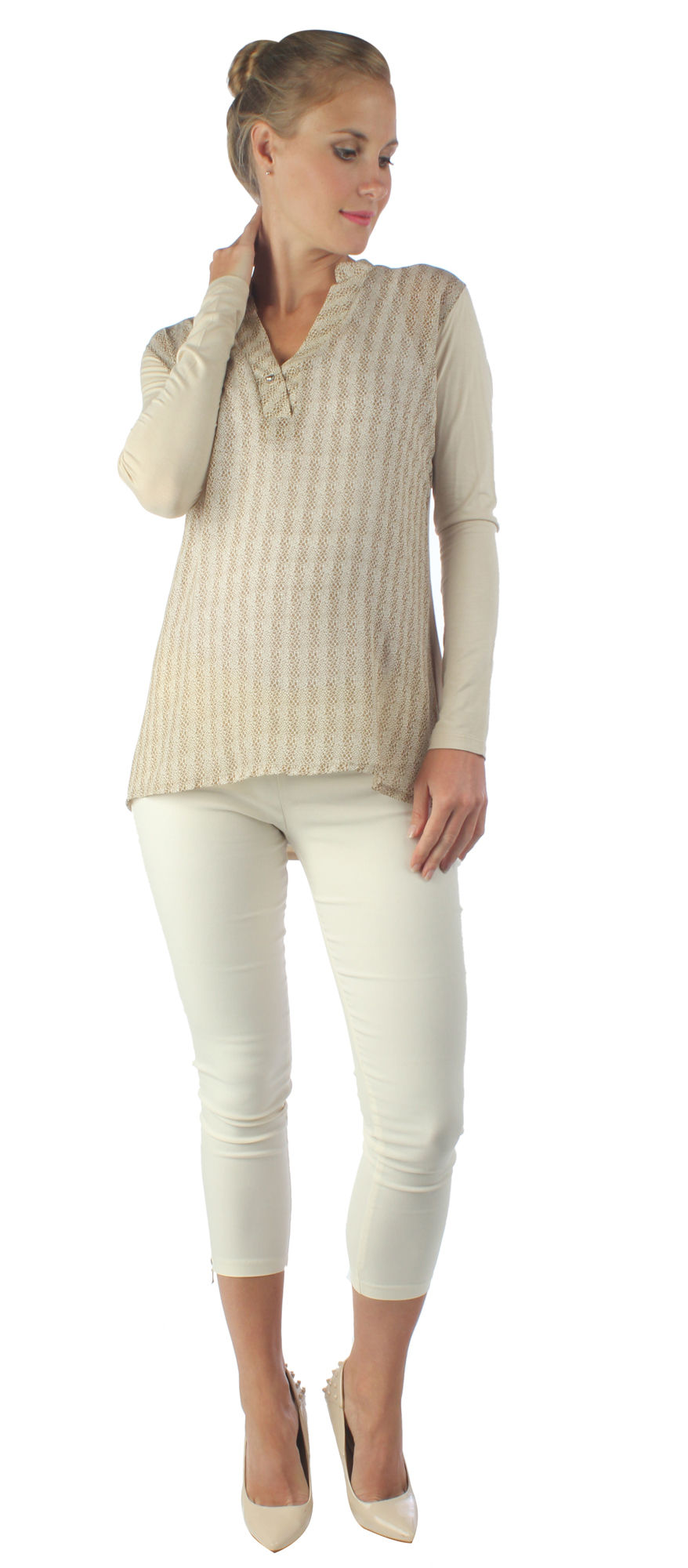 Miniatura: Pantalon 7/8 Cierre Hueso