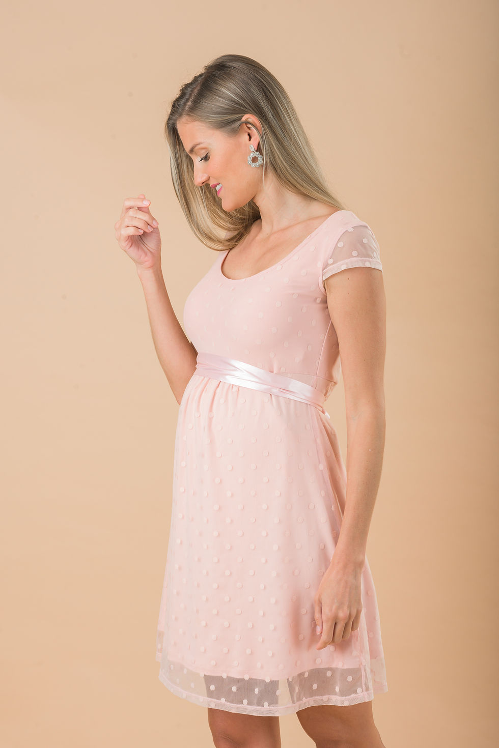 Miniatura: Vestido Venecia Tul Lunares -Baby Shower