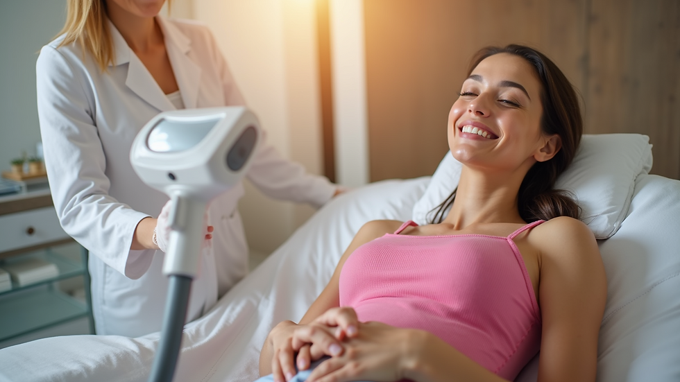Close-up view of a treatment machine used for fat reduction