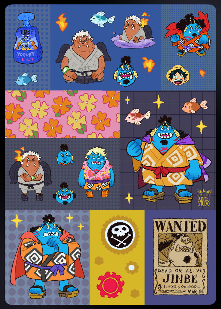 Cartela de adesivos Jimbe 2.0 - One Piece