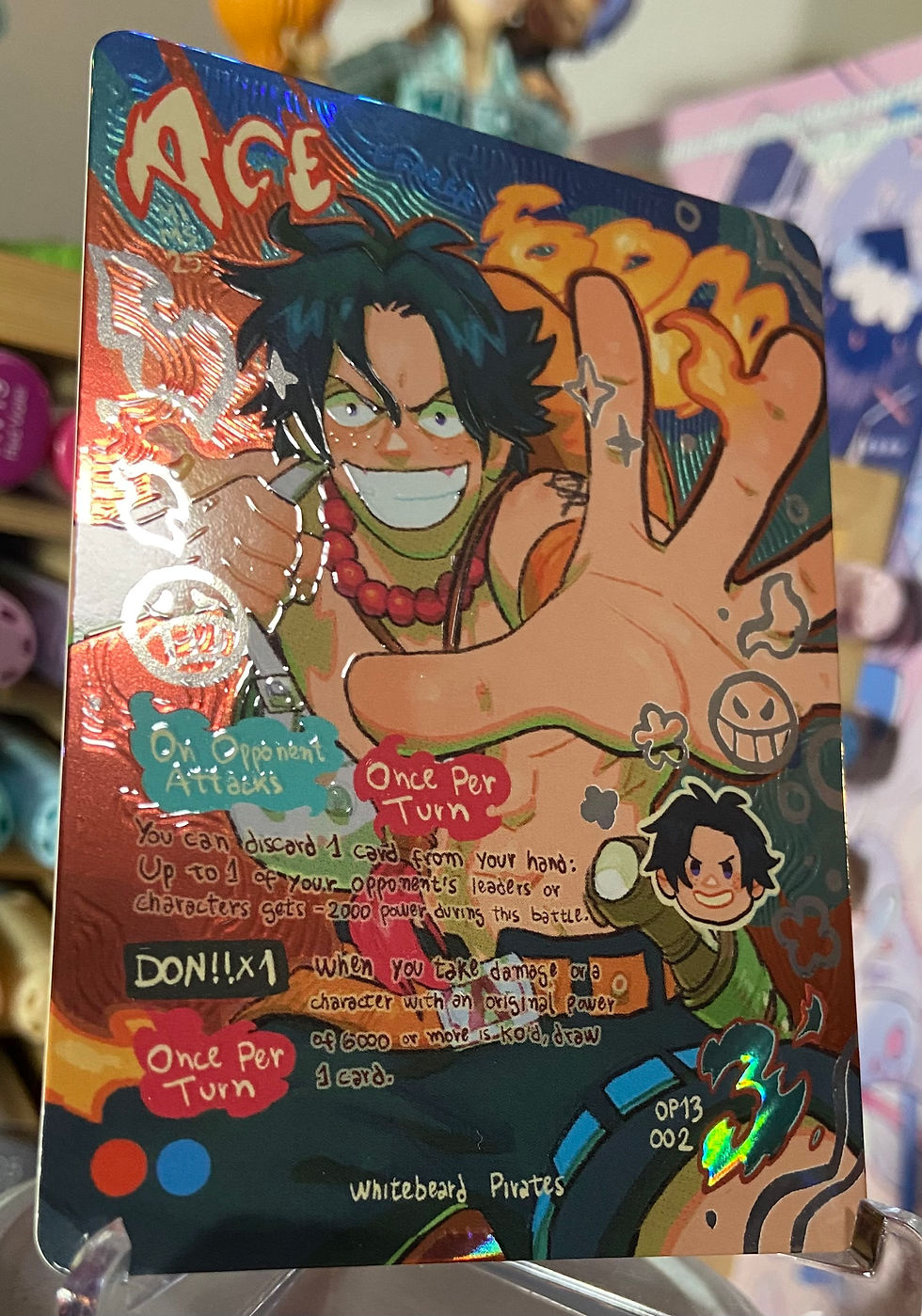 Miniatura: FOIL CARD  TEXTURIZADO Grupo 3: Perona, Sanji, Ace, Sabo e/ou Imu