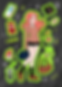 Cartela de adesivos Yuri Verde Aya