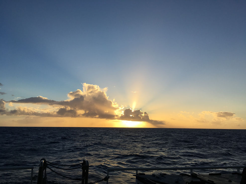 Sunset at Hawaii in Pacific