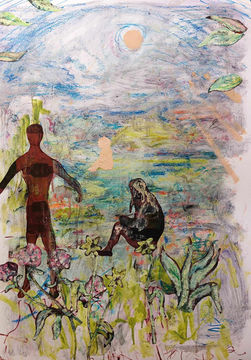 mixed media work by Mallorca artist Andres Cimas.