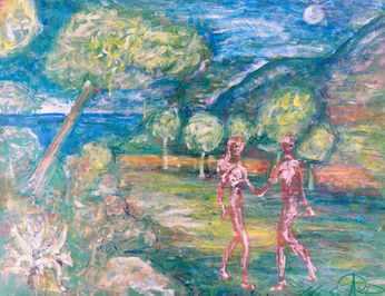 mixed media work by Mallorca artist Andres Cimas.