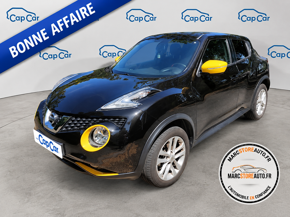 Nissan Juke noire d'occasion chez un mandataire automobile.