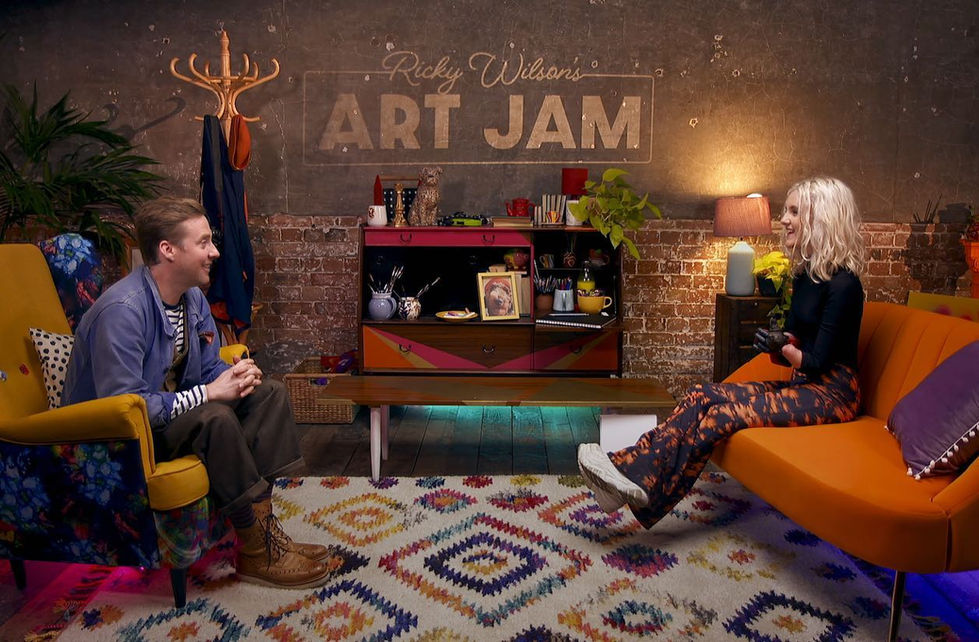 On set for 'Art Jam', 2021