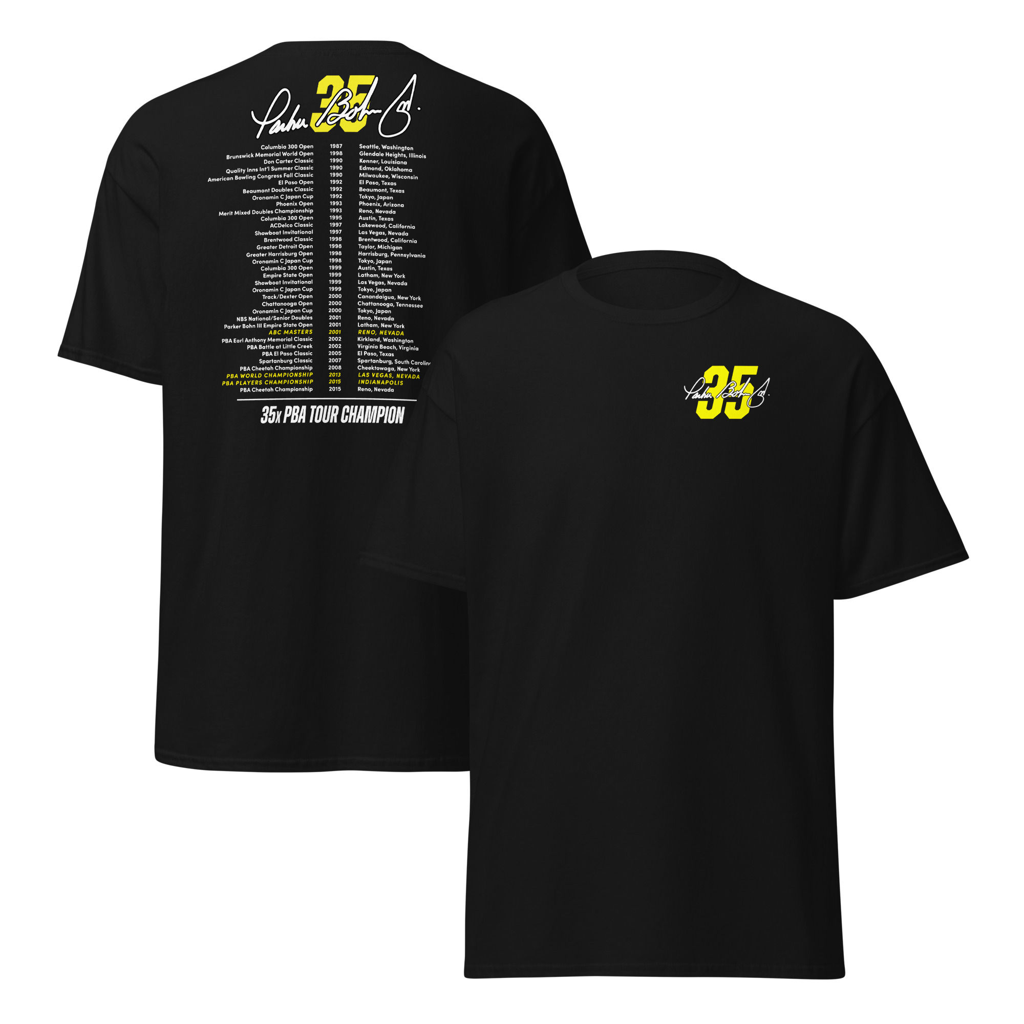 Parker Bohn III 35-Time Champion T-Shirt - Black