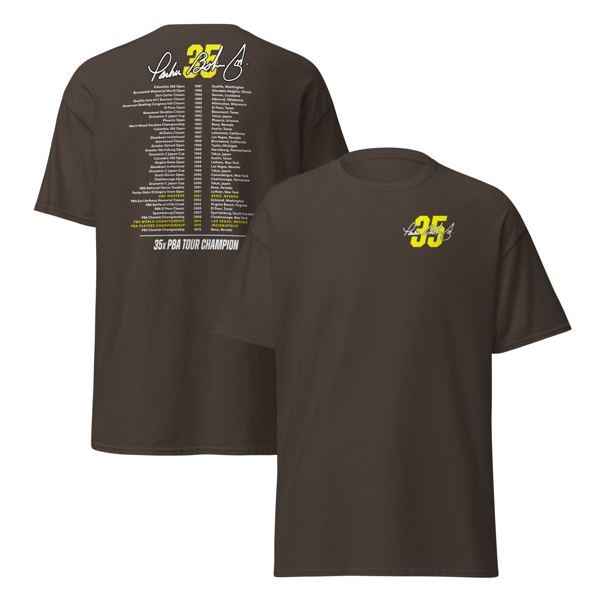 Parker Bohn III 35-Time Champion T-Shirt - Mocha