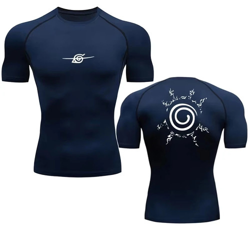 GYM WARRIOR Tシャツ & MUSCLE FESTA 2026 DVD 2026 Camisas de compressão masculinas anime esporte secagem rápida