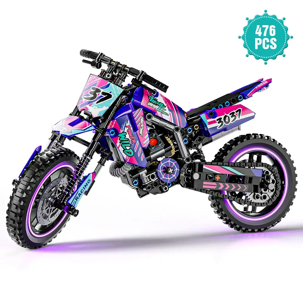 Motorcycle Building Block Set STEM Construction Kit for Ages 6+