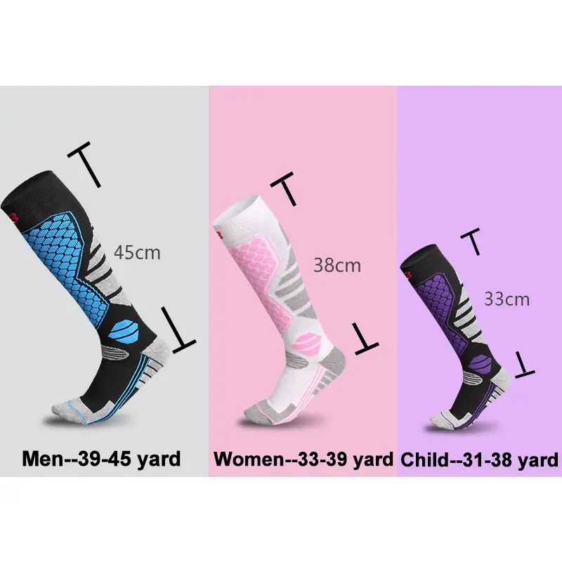 Thumbnail: Winter Thickened Ski Socks for Men and Women, Knee High Thermal Socks