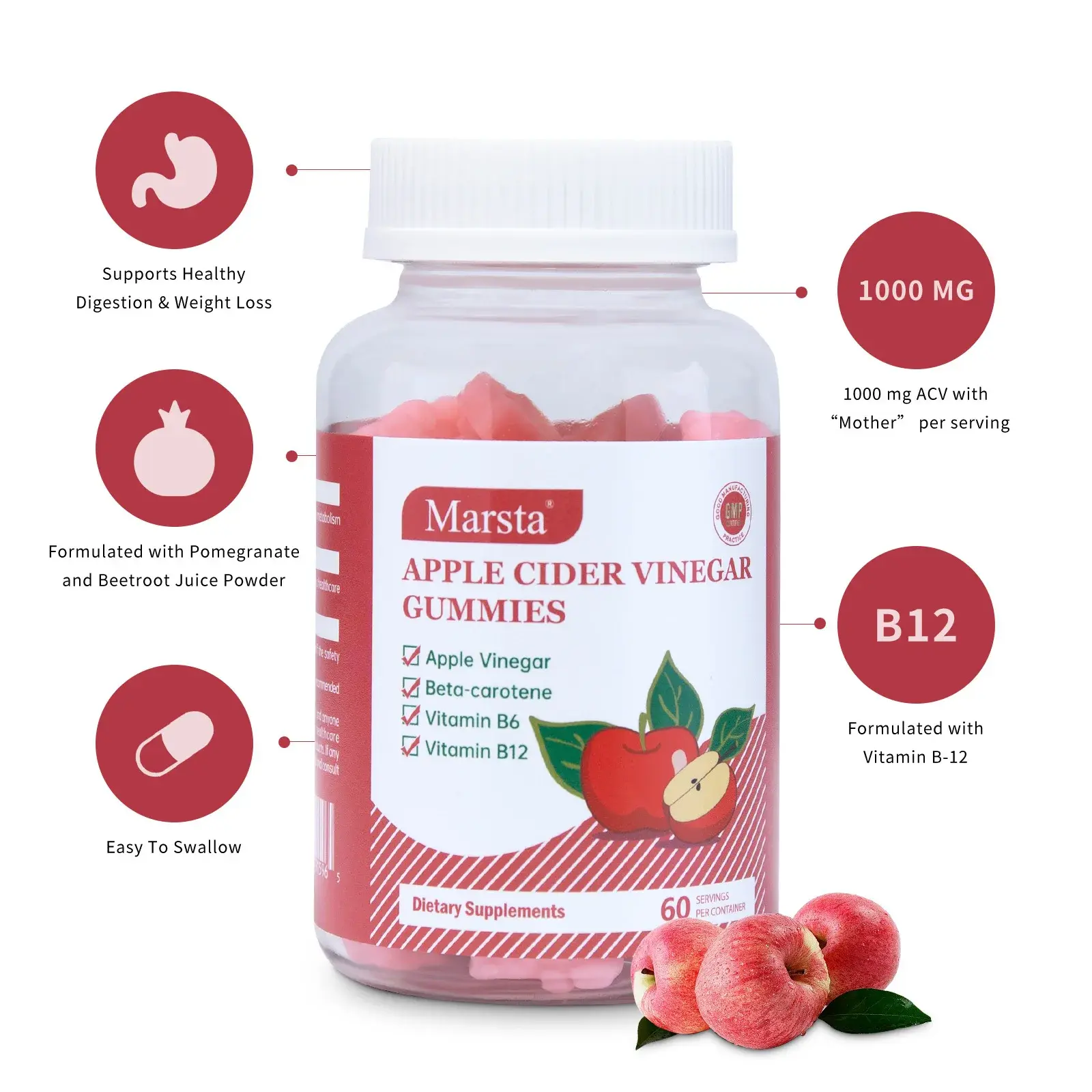 Apple Cider Vinegar Probiotic Gummy Vitamins