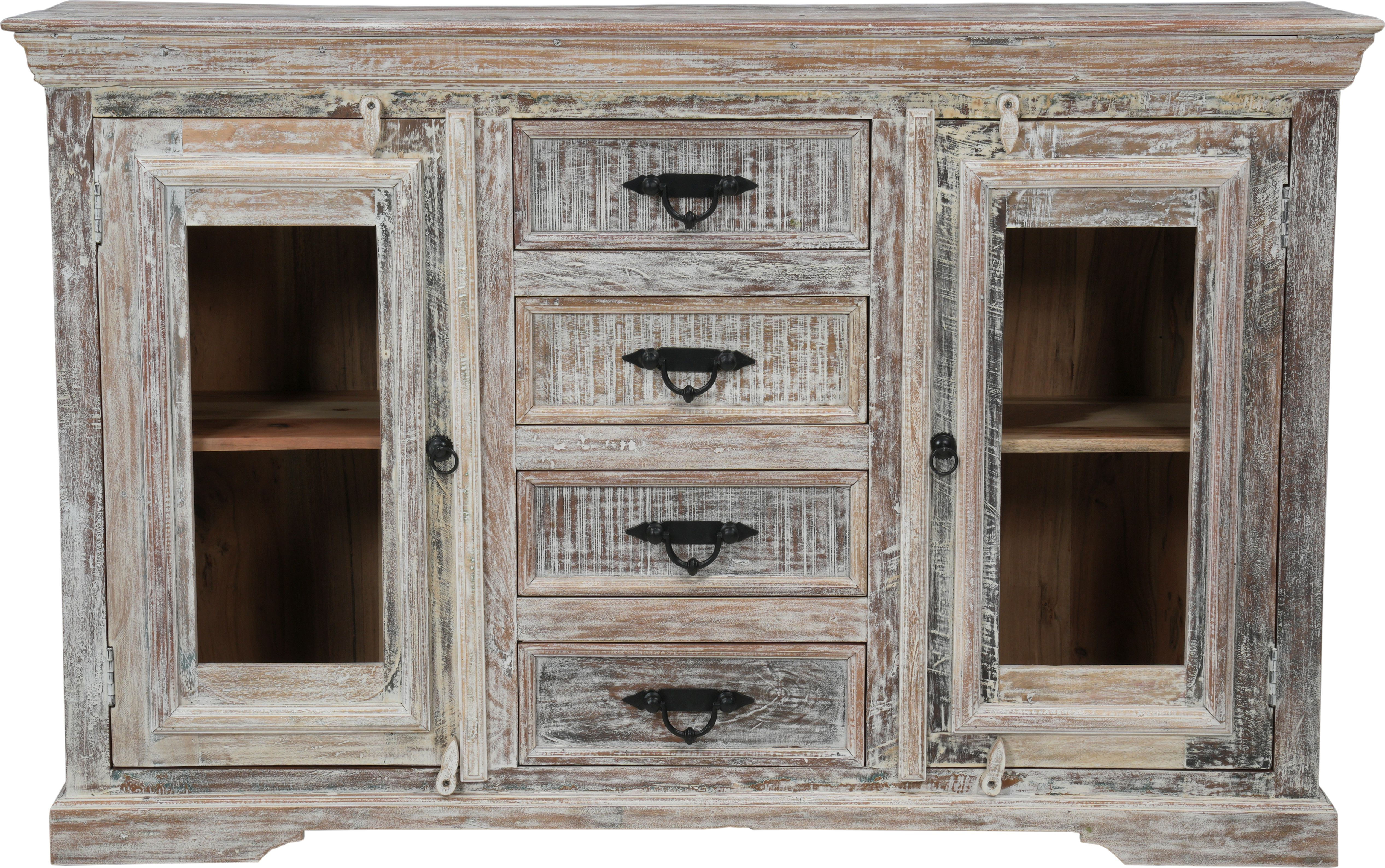 Sideboard 670 - Whitewash with Glass