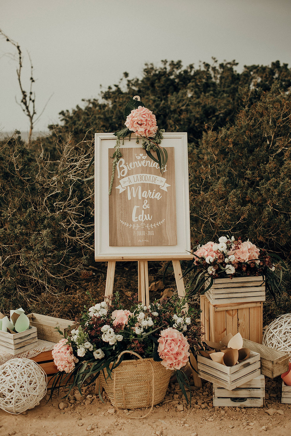 Detalles de decoración de bodas