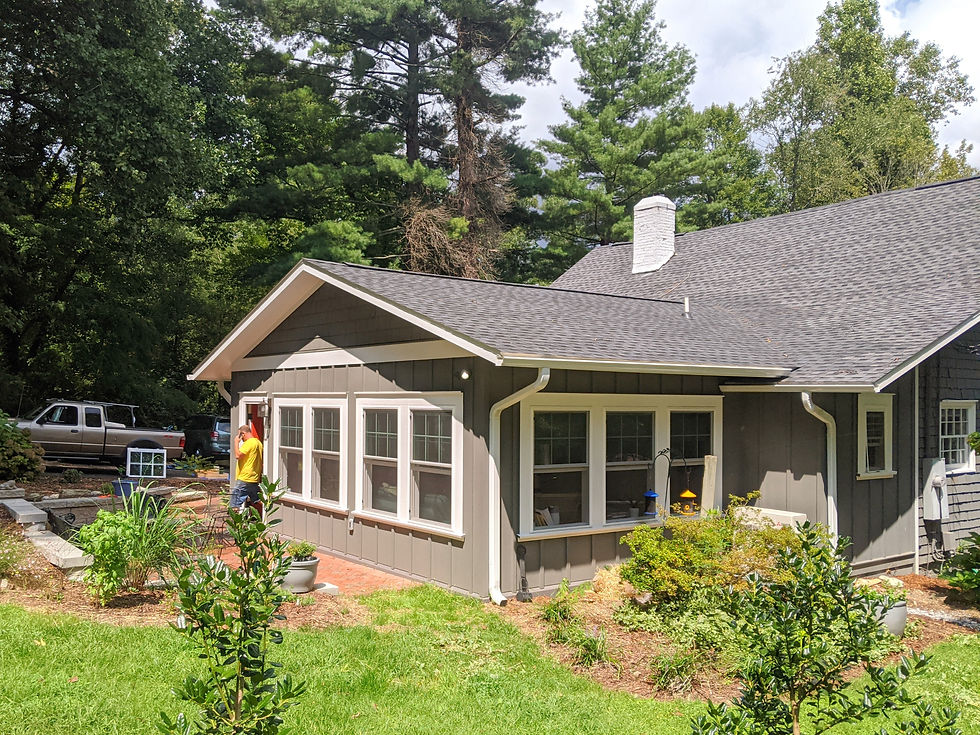 Side View of Addition and Patio